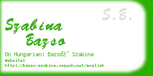 szabina bazso business card